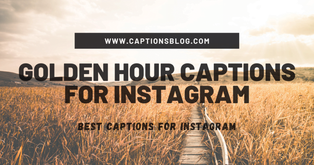 Golden Hour Captions For Instagram