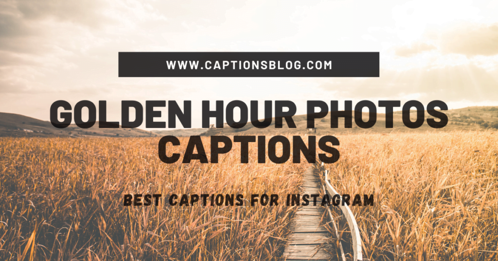 Golden Hour Photos Captions