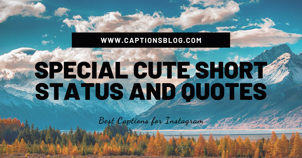 Special cute short status and quotes